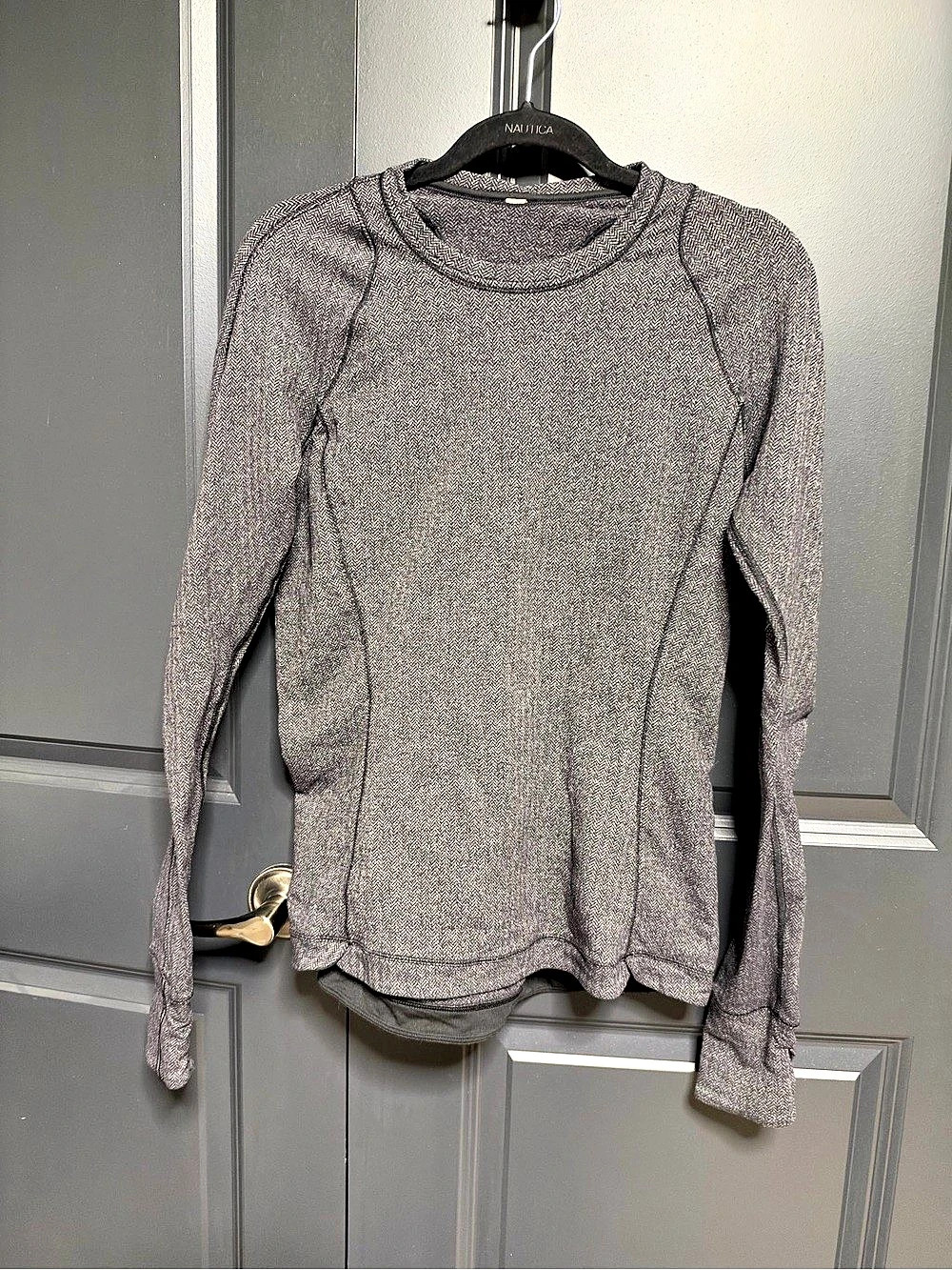 lululemon Think Fast Long Sleeve Athletic Top Gray